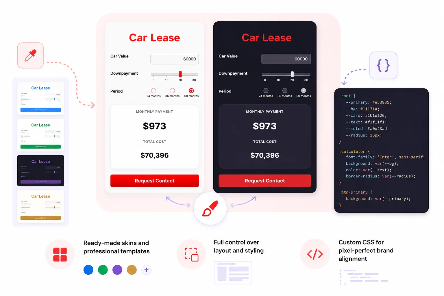 Calculator design customization