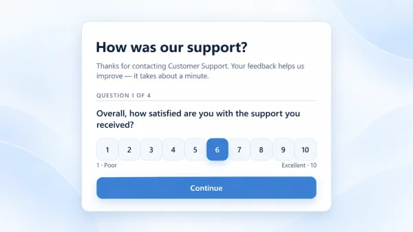 Customer Support Satisfaction Survey