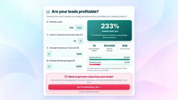 Lead Generation ROI Calculator