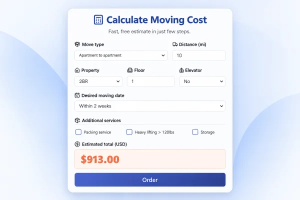 Moving Cost Estimator