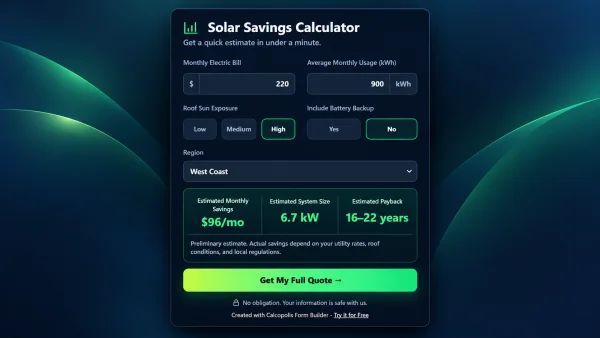 Solar Panel Savings