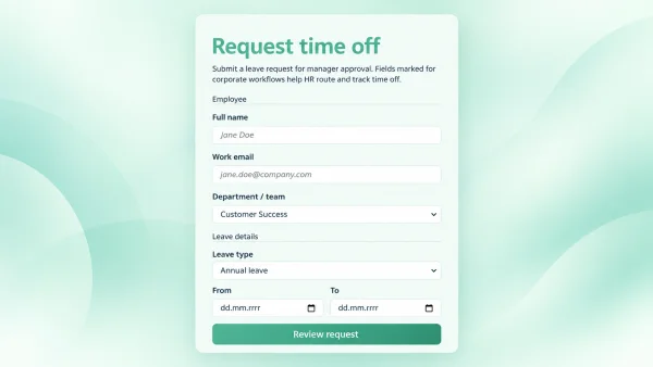 Leave Request Form