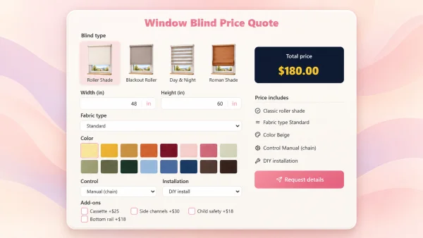 Window Blind Price Quote