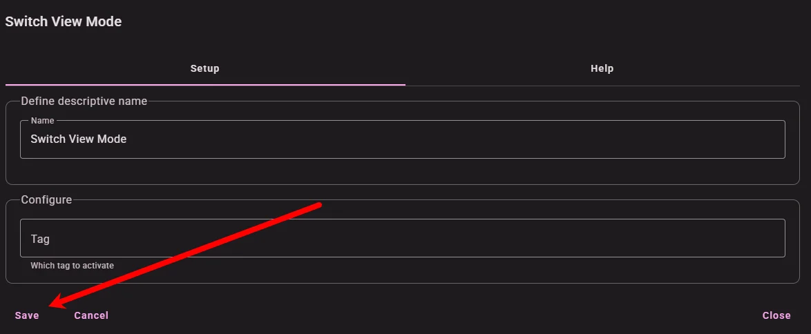 Toggle View Mode action on radio On Change
