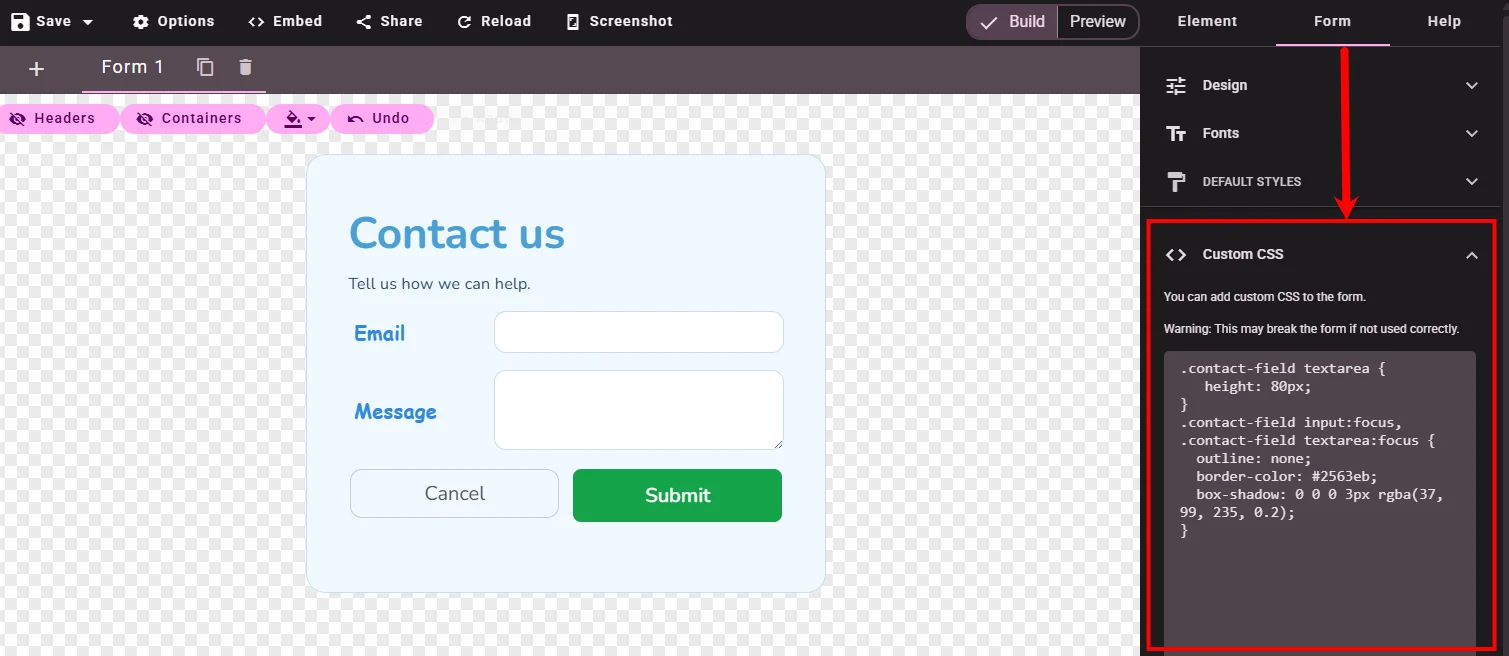 Custom CSS focus highlight on input fields