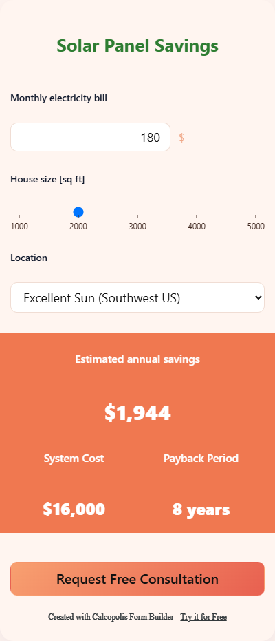 Solar Panel Savings