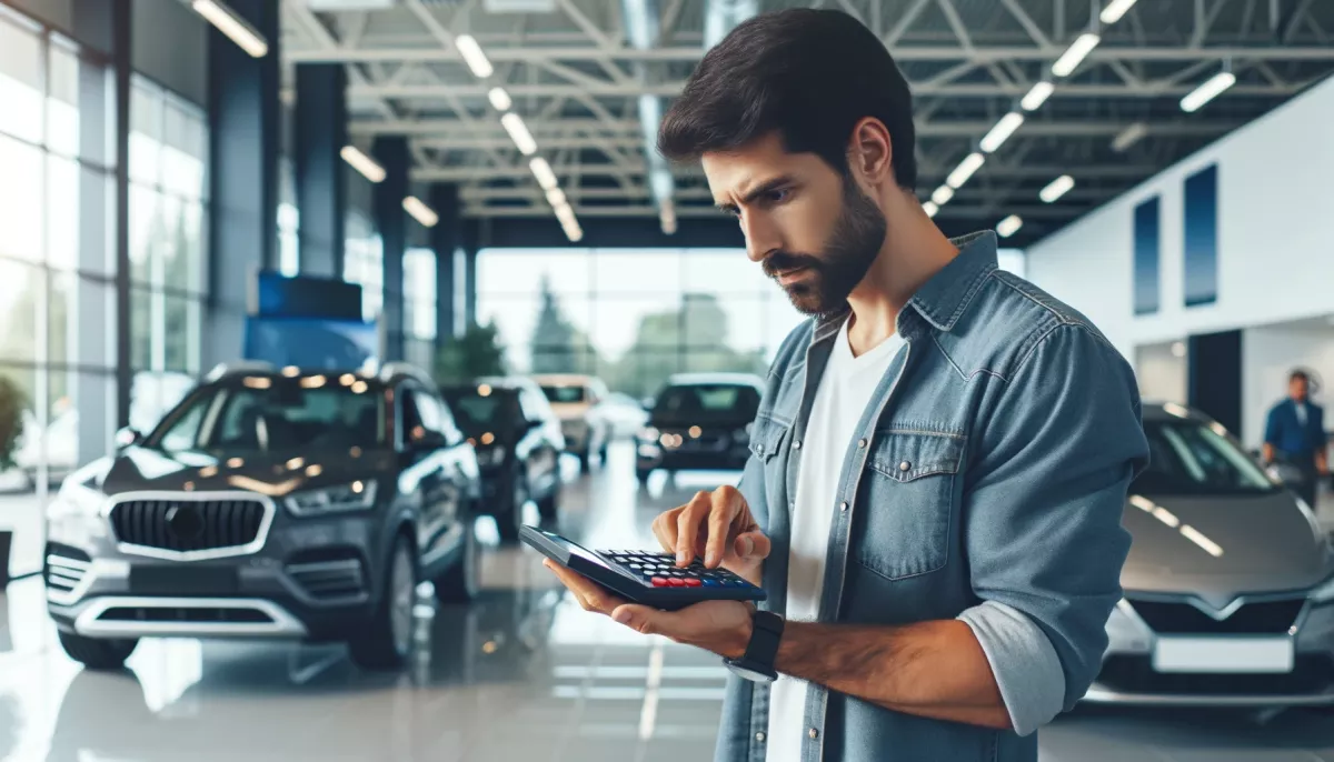 man looking for a car loan