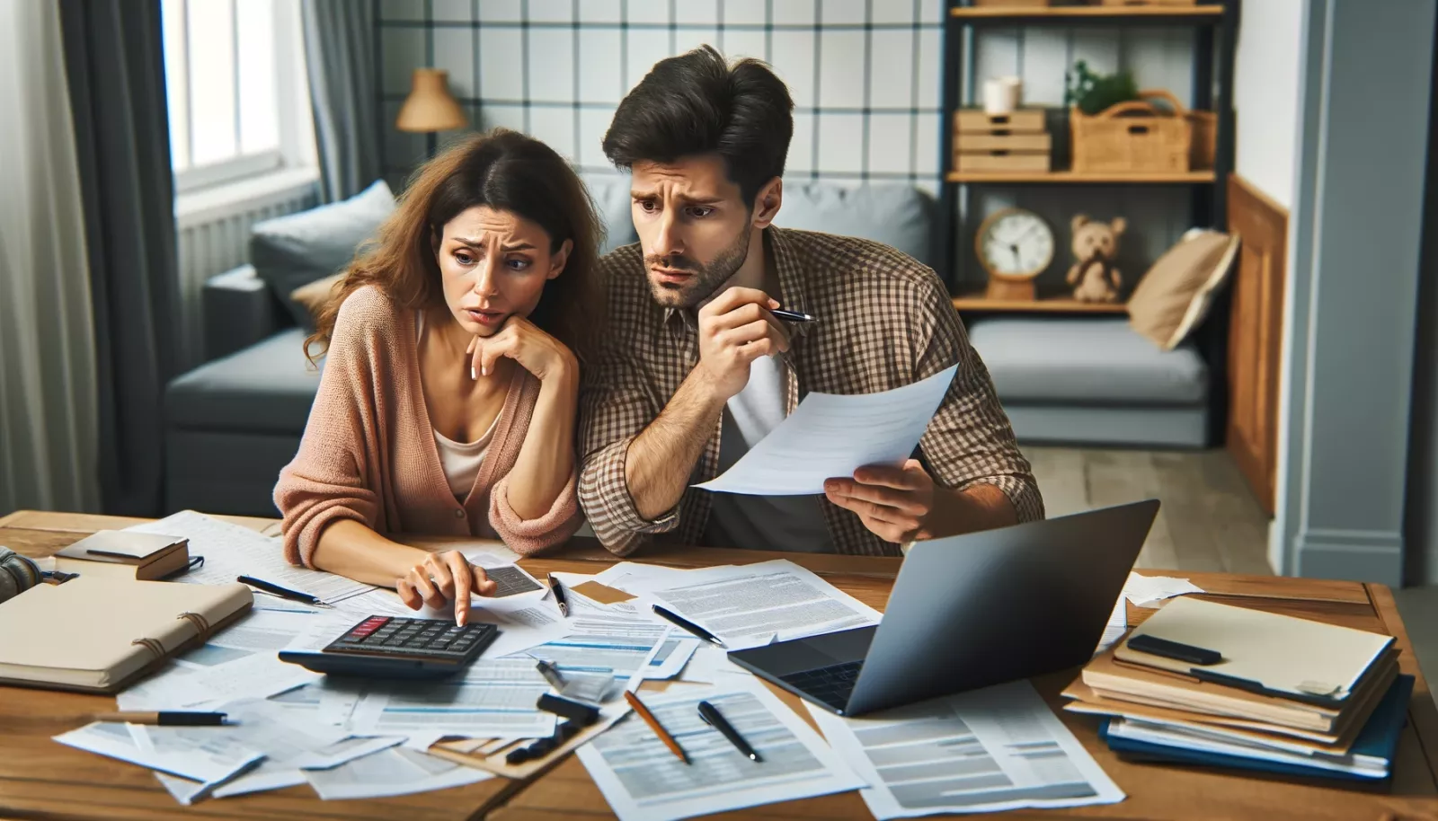 couple analysing finances