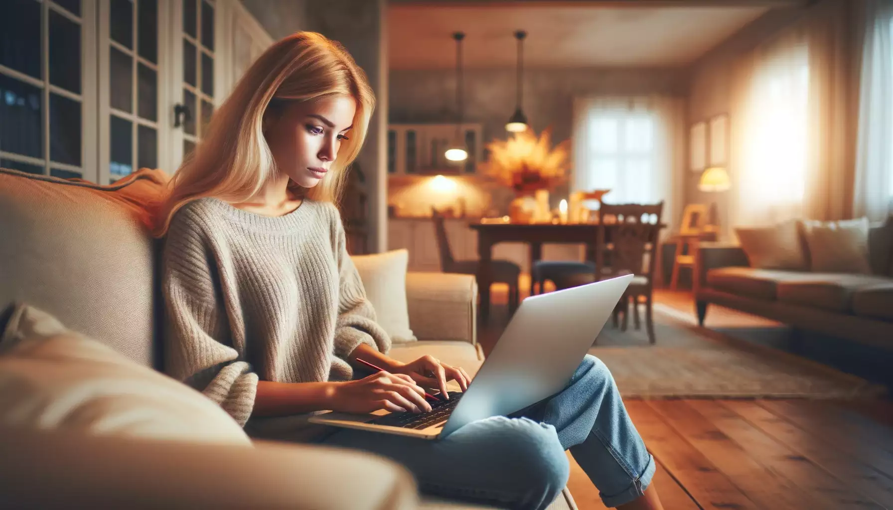 woman with laptop