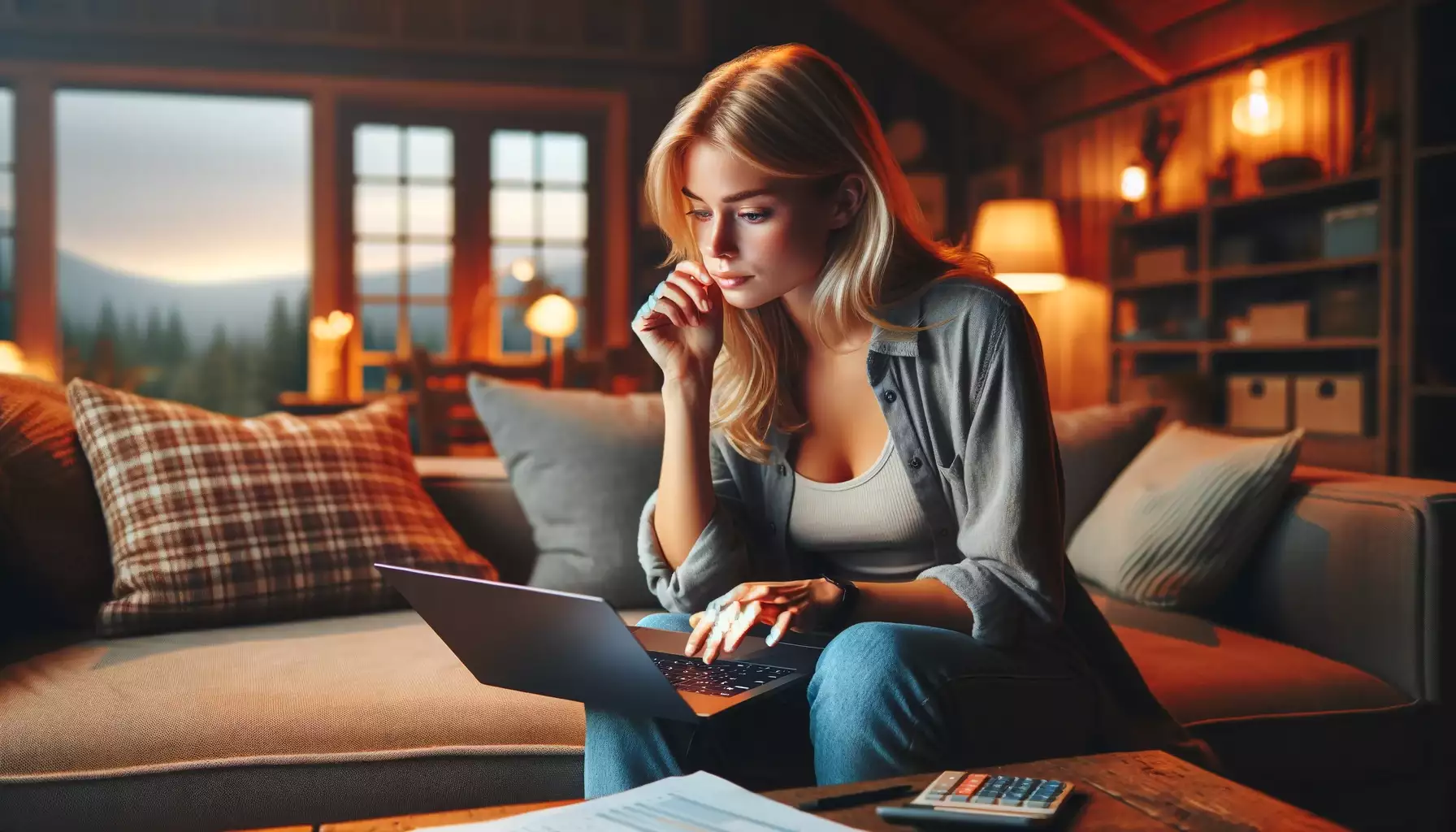 woman with a laptop