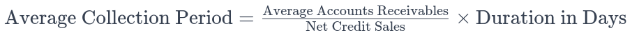 Average Collection Period formula