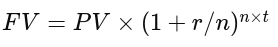 FV formula with multiple compouding periods