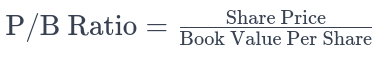 p/b ratio formula