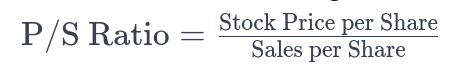 price to sales formula